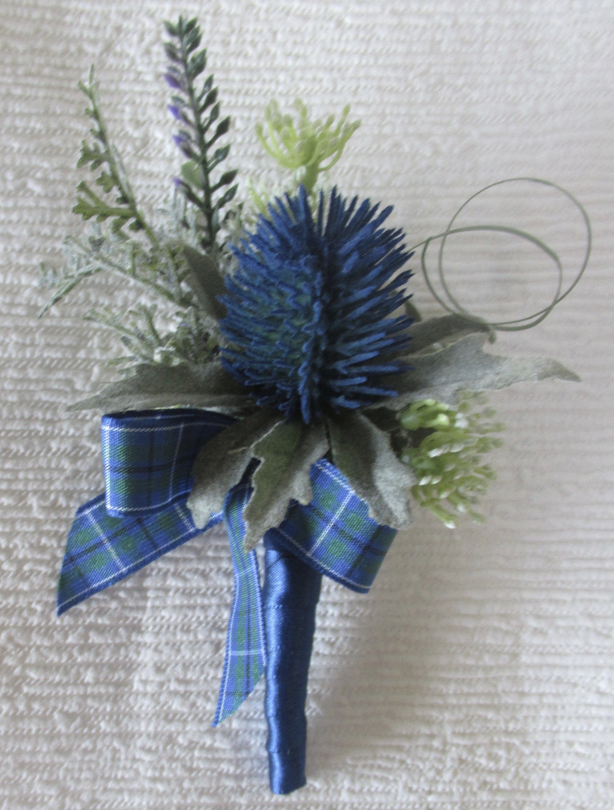 Scottish Design Buttonholes | Real Touch Buttonholes | Silk Buttonholes