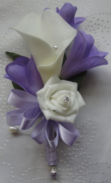 Real Touch Calla Lily with Lilac Freesia