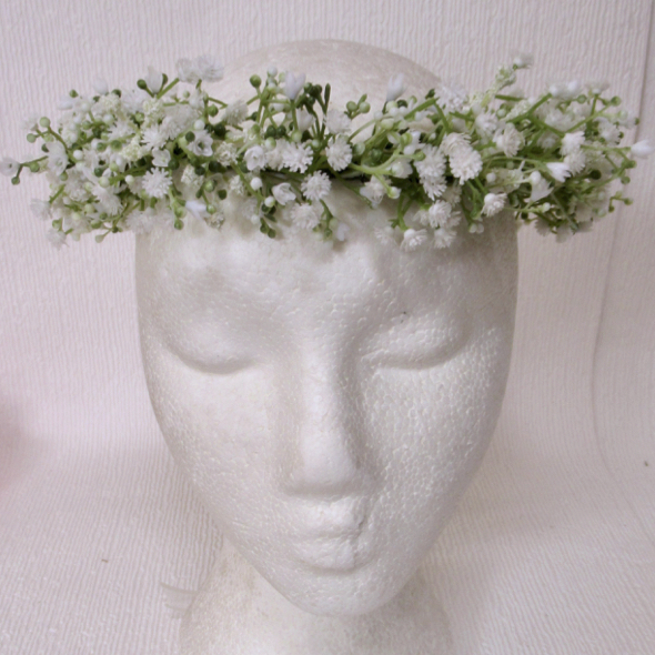 flower girl gypsophila headband